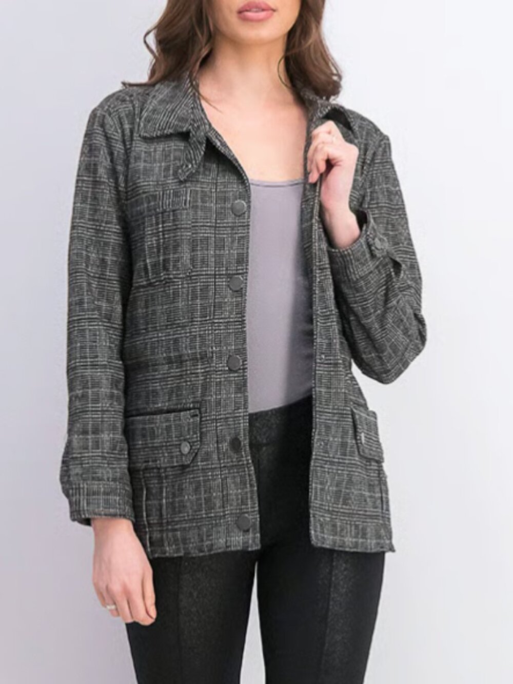 DEMOCRACY Women's Plaid Barn Jacket XL X-Large
